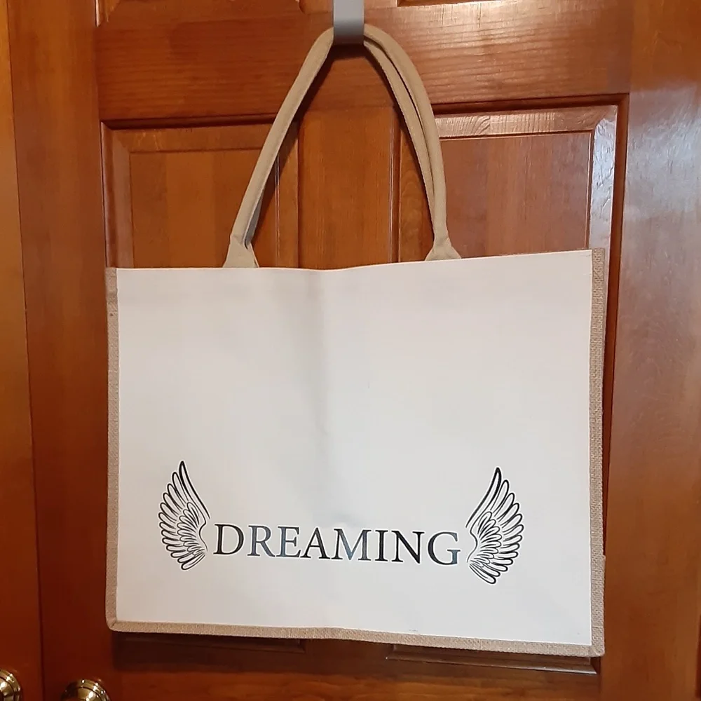 Dreaming Linen & Cotton Beach Tote Bag